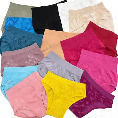 seamless patterned underwear for women with colorful knitted designs