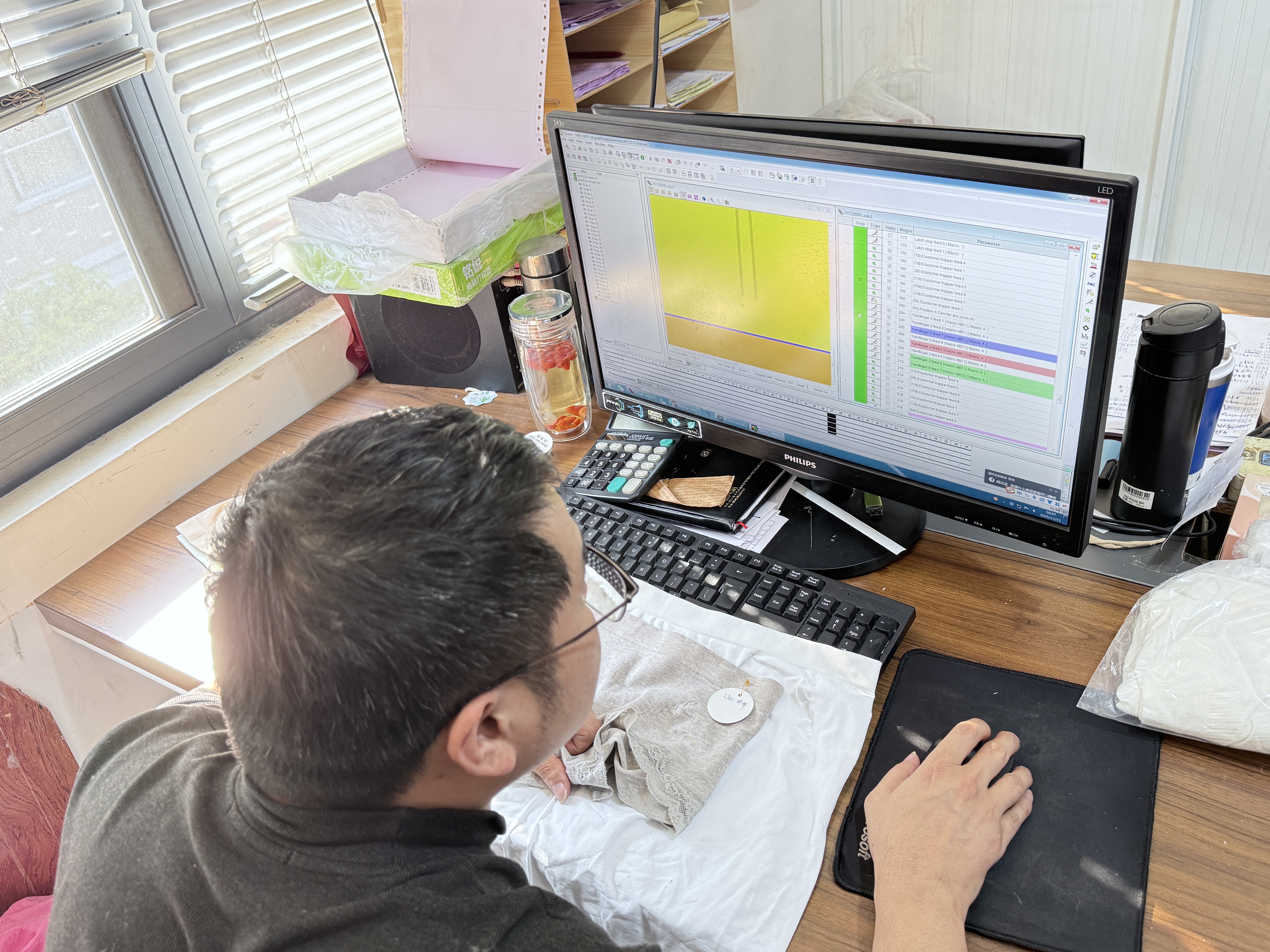 Underwear design and product development team at Yejie manufacturing facility