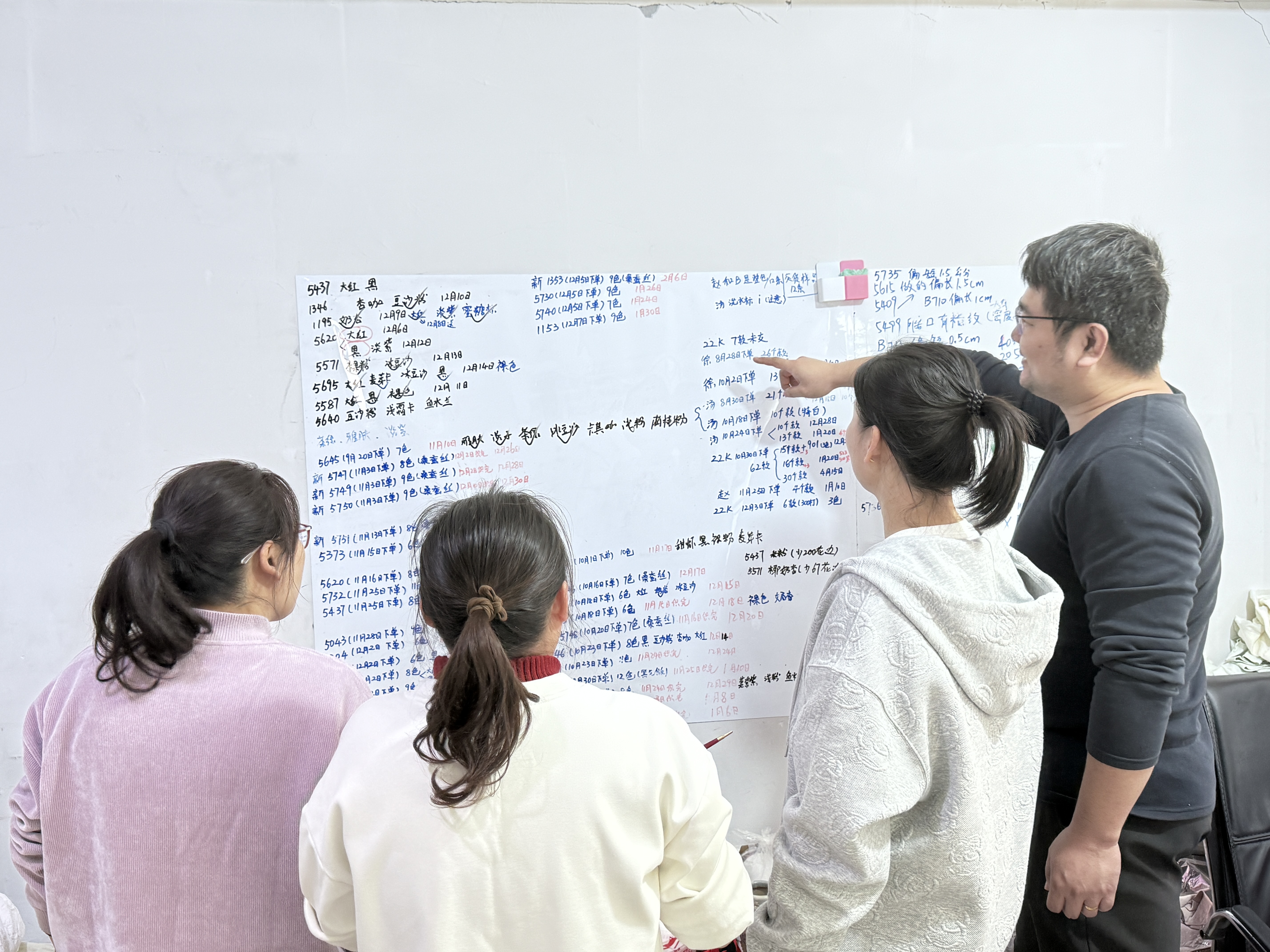 Underwear production coordination and workflow management at Yejie factory