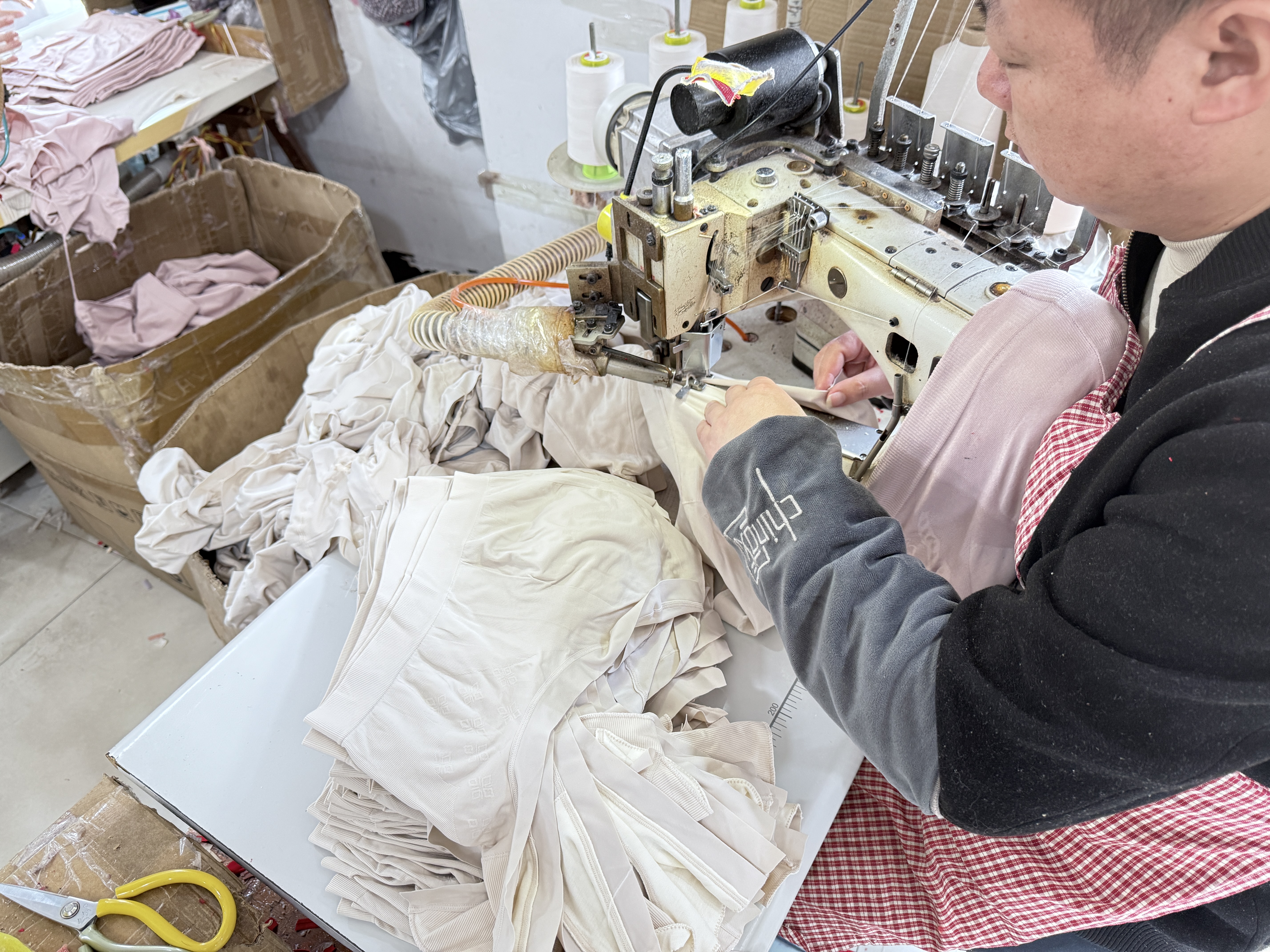 sewing and assembly process in underwear manufacturing