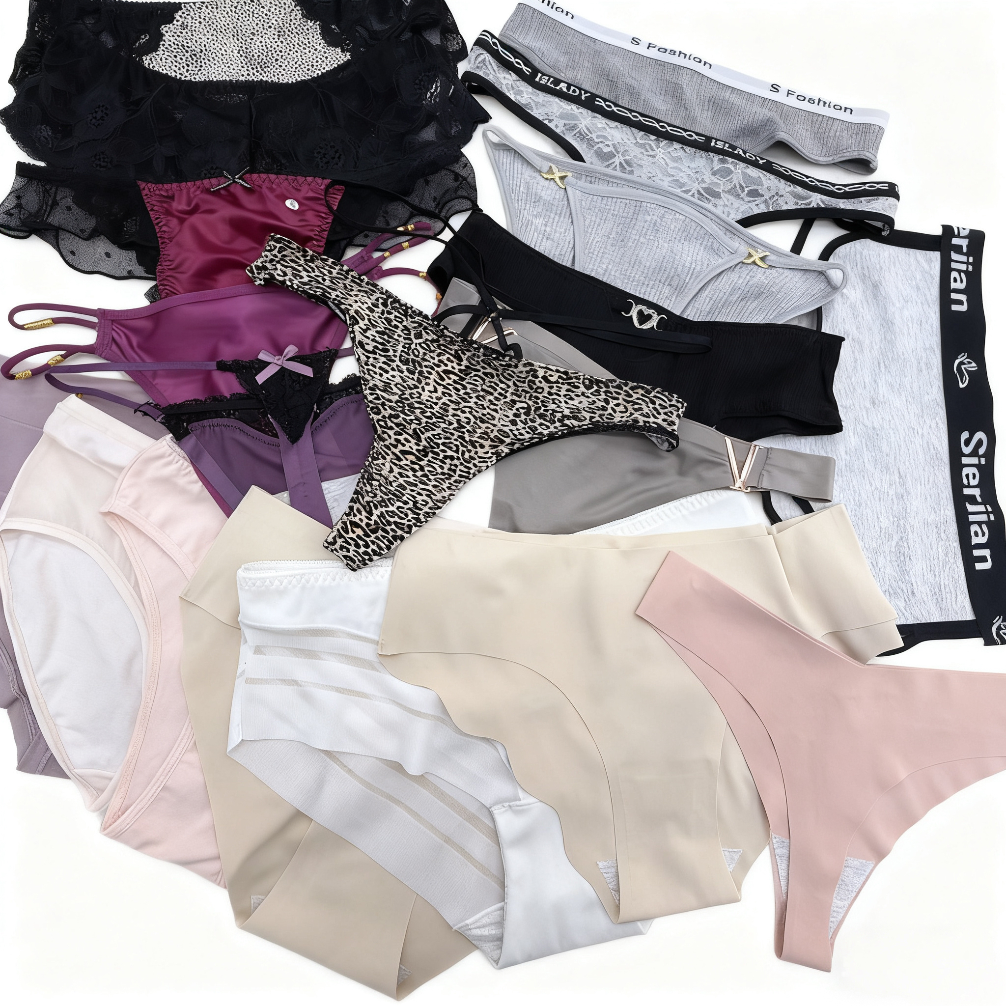 women's thong underwear in seamless, lace, and printed styles