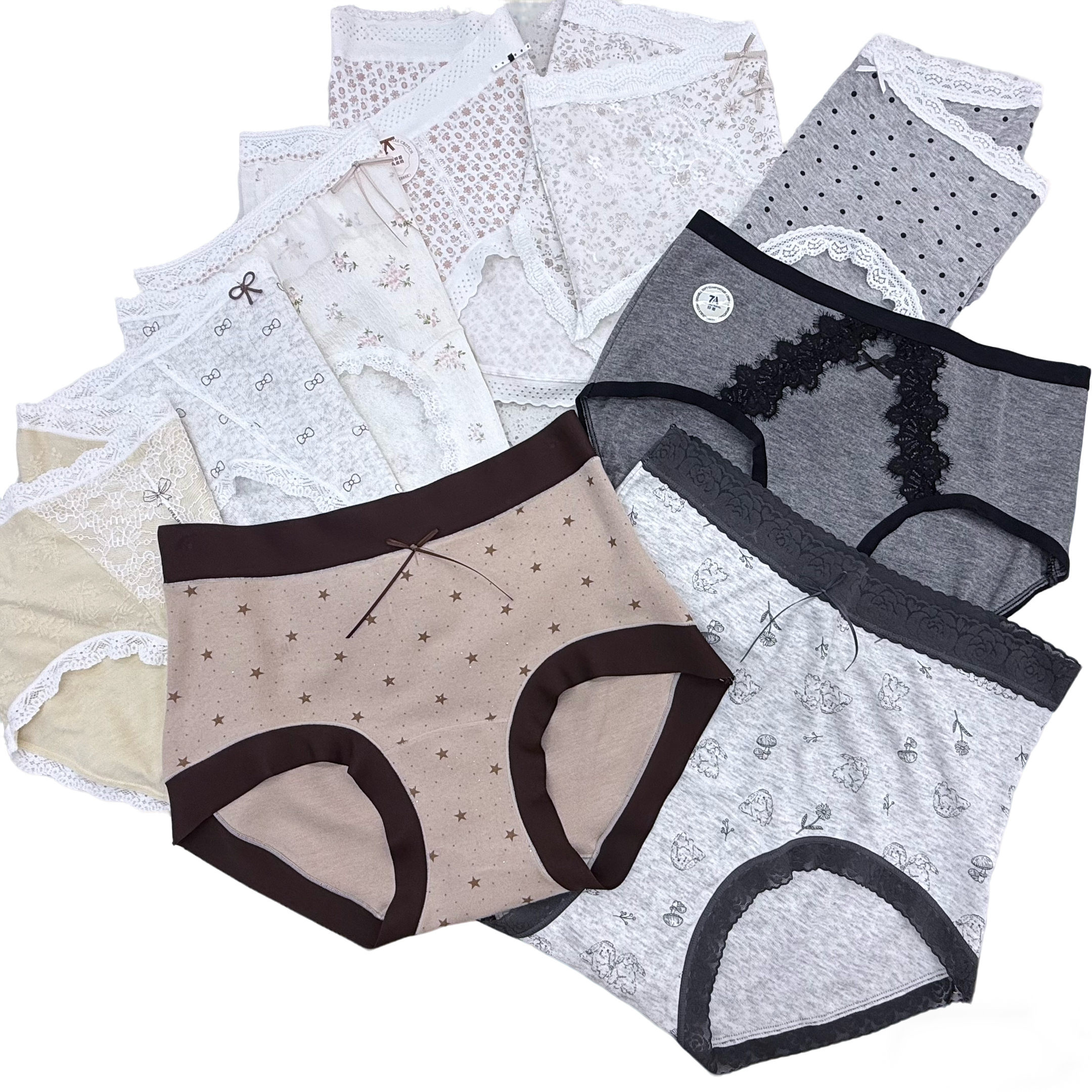 printed women's underwear with floral and patterned designs